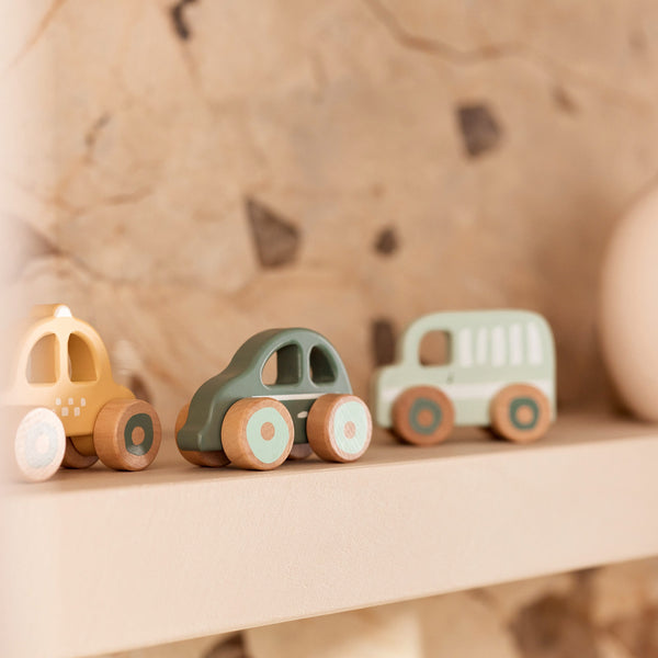 Houten auto's op wielen 'On The Go' | Jollein