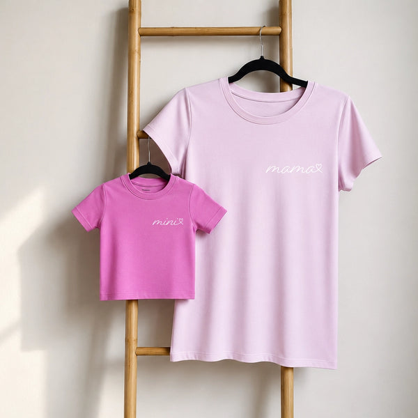 Matching T-shirts - Mama + Mini hart