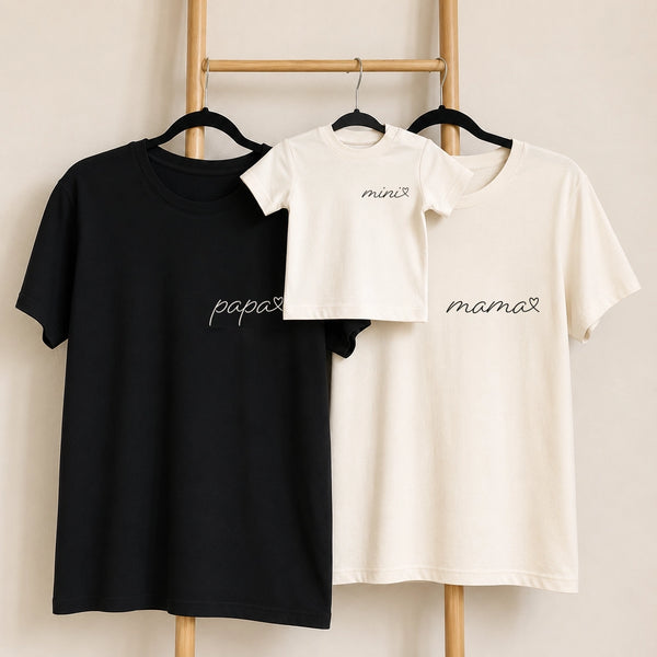 Matching T-shirts - Papa + Mama + Mini