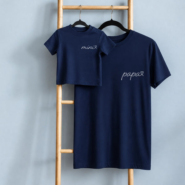 Matching T-shirts - Papa + Mini hart