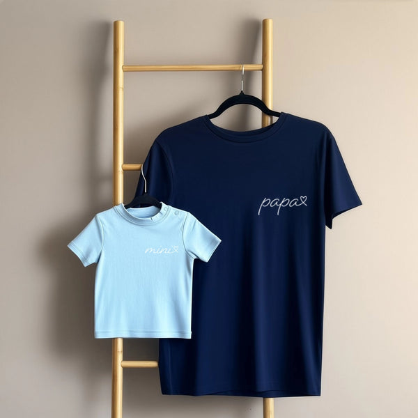 Matching T-shirts - Papa + Mini hart