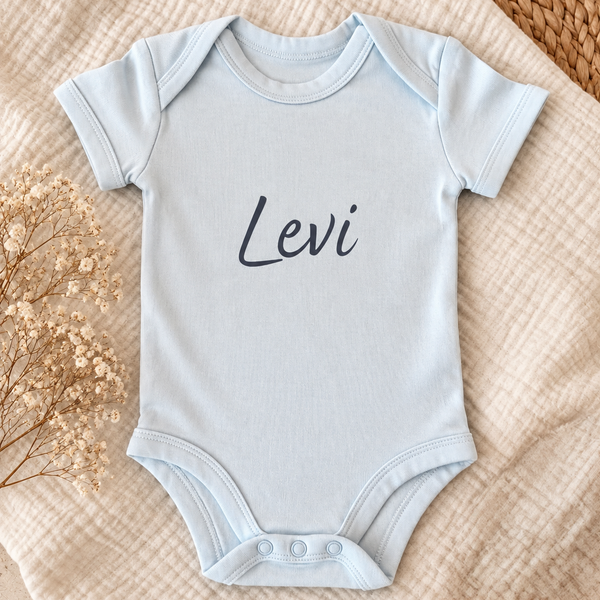 Pastel rompertje met naam - Script