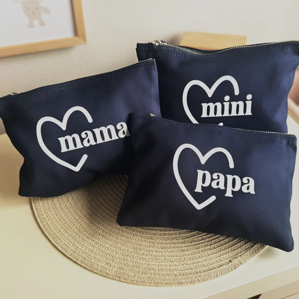 Toilettassen set 'Mama, papa & mini' – Medium